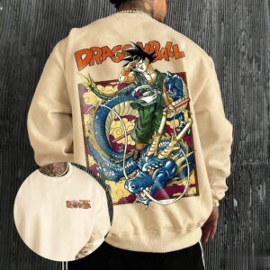 Anime-Inspired Dragon Ball Crewneck Sweatshirt – Unisex Oversized Streetwear Pullover
