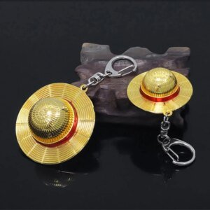 Straw Hat Anime Keychain – Pirate Adventure Metal Charm