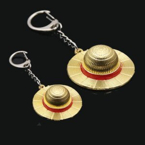 Straw Hat Anime Keychain – Pirate Adventure Metal Charm