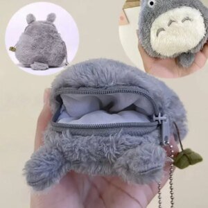 Kawaii Plush Forest Creature Coin Pouch – Soft Mini Zipper Wallet